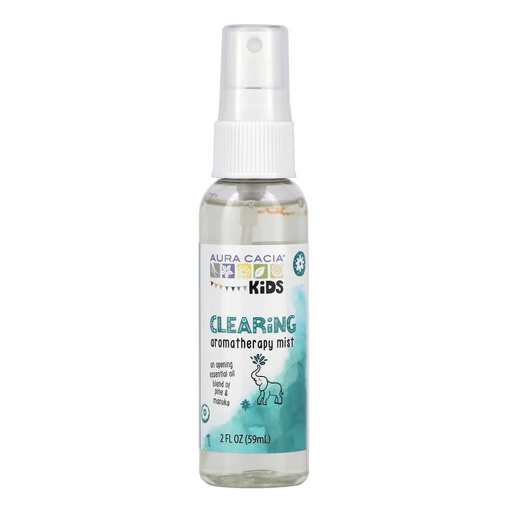 Aura Cacia Kids Clearing Aromatherapy Mist Essential Oil with Pine and Manuka, 2 Oz